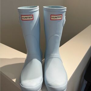 Hunter Light Blue Rain Boots